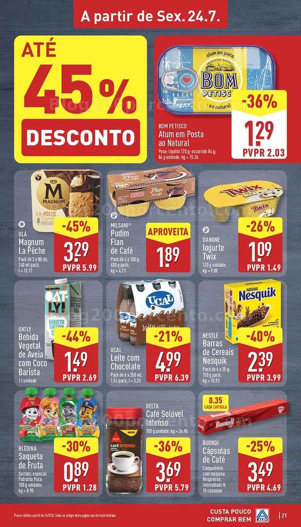 Antevisão Folheto ALDI Promoções de 20 a 26 julho